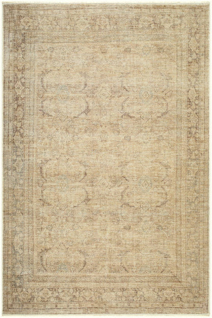 Fetscher Traditional Tan Area Rug - Galey Alix Livabliss