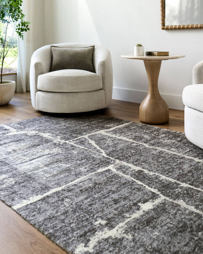 Janek Modern Ash Gray Area Rug - Galey Alix Livabliss