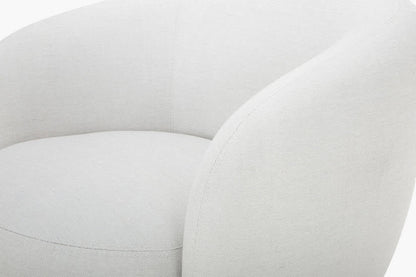 Finlayson Ivory/Brown Accent Chair - Galey Alix x Livabliss
