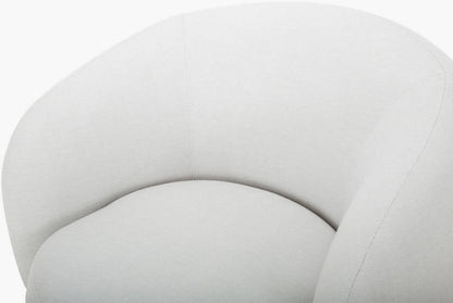 Finlayson Ivory/Brown Accent Chair - Galey Alix x Livabliss