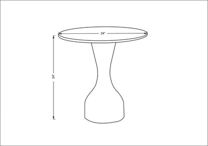 Mila Rose Beige/Brown End Table - Galey Alix x Livabliss