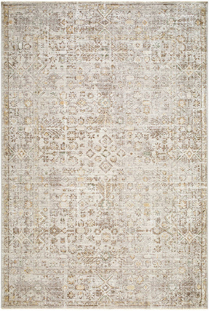 Myrtle Avenue Traditional Taupe/Cream Area Rug - Galey Alix Livabliss