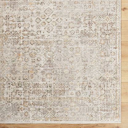 Myrtle Avenue Traditional Taupe/Cream Area Rug - Galey Alix Livabliss
