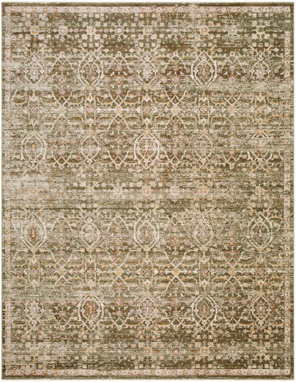 Myrtle Avenue Traditional Olive/Medium Brown Area Rug - Galey Alix Livabliss