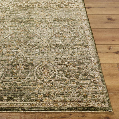 Myrtle Avenue Traditional Olive/Medium Brown Area Rug - Galey Alix Livabliss