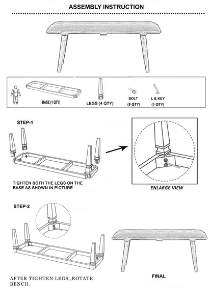 Vasili Khaki Bench