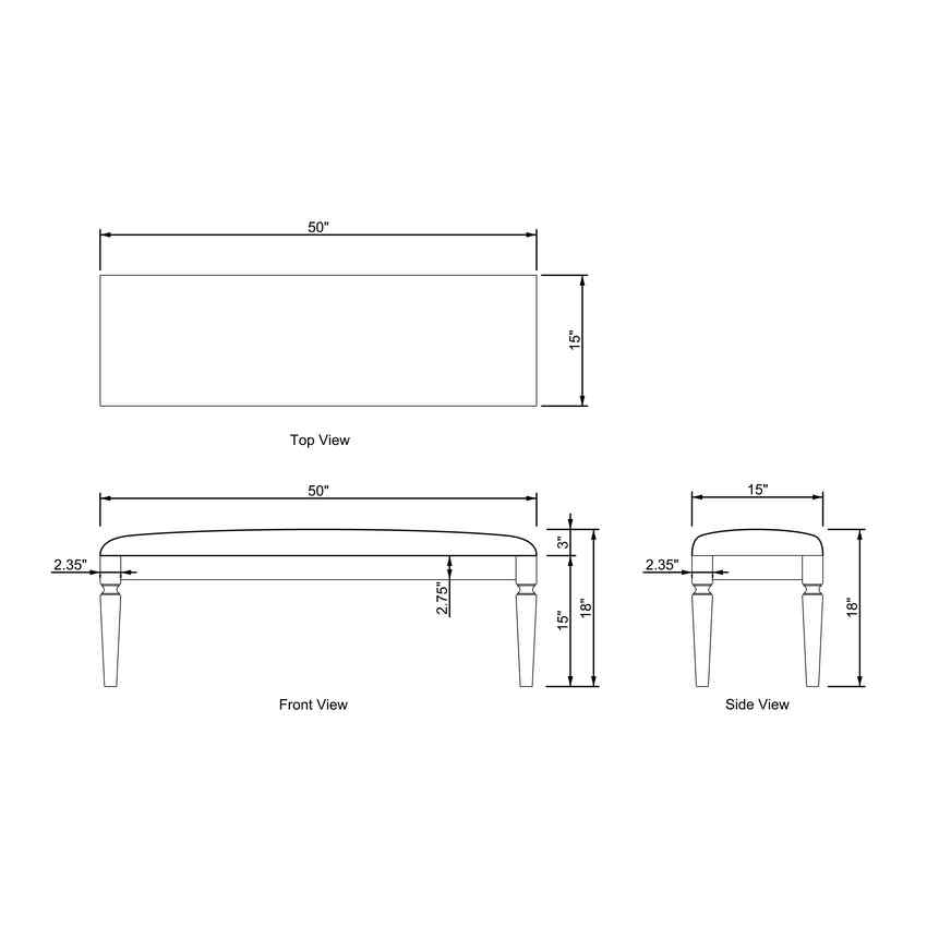 Vasili Khaki Bench