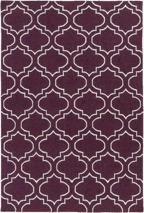 Avon Modern Purple/Ivory Area Rug