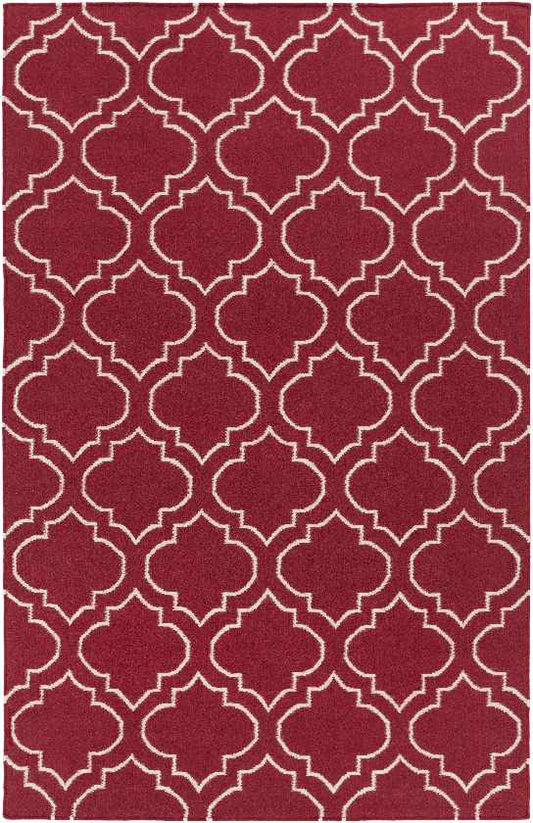 Avon Modern Red Area Rug