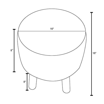 Raakkyla Black Ottoman