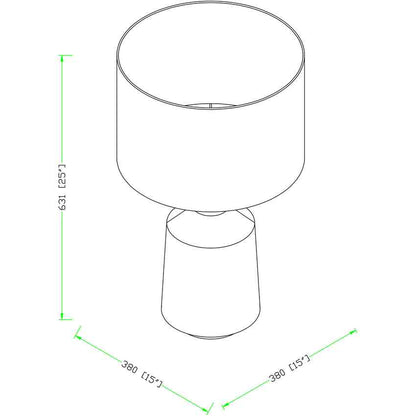 Klos Traditional Ivory Table Lamp