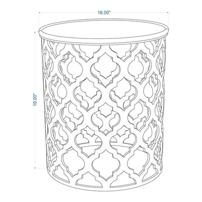 Pram White End Table