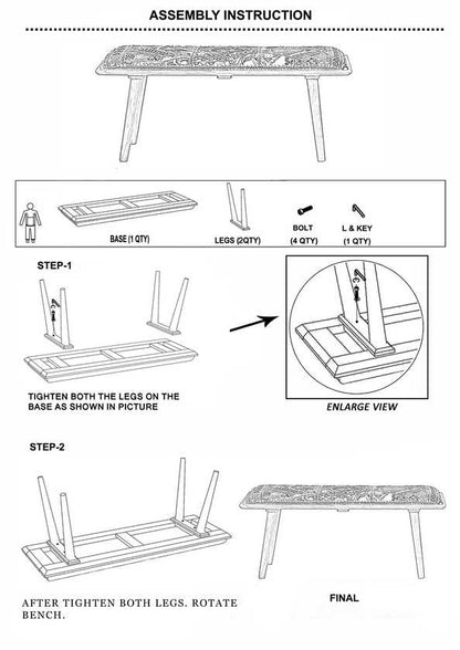 Komiza Brown Bench