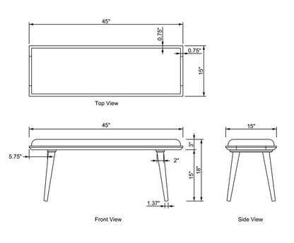 Komiza Brown Bench