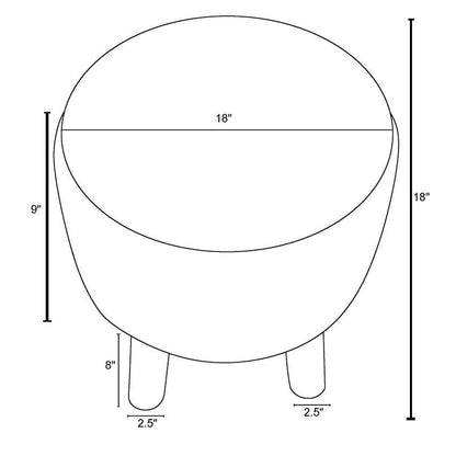 Kausala Cream Ottoman