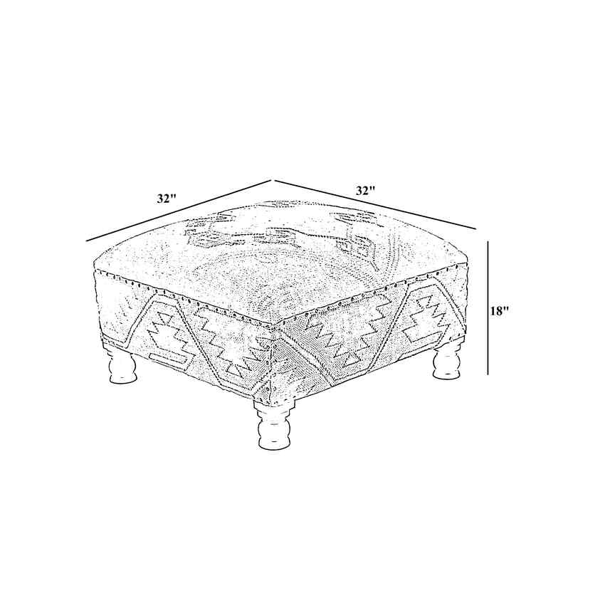 Dendermonde Brick Ottoman