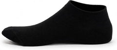 Qorux Women's Bamboo Ankle Socks – 2 Pairs Black & White Low Cut Socks, Soft Breathable No-Show Casual Socks for Sneakers & Everyday Wear