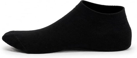 Qorux Men's Bamboo Ankle Socks – 2 Pairs Black & White Low Cut Socks, Soft Breathable No-Show Casual Socks for Sneakers & Everyday Wear