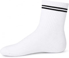 Qorux 3 Pairs Cotton Crew Semi Cushion Tennis Socks