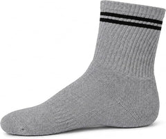 Qorux 3 Pairs Cotton Crew Semi Cushion Tennis Socks