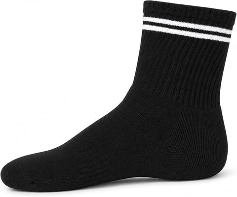 Qorux 3 Pairs Cotton Crew Semi Cushion Tennis Socks