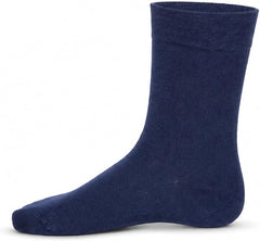Qorux Men's Bamboo Crew Socks – 3 Pairs Black, Gray & Navy, Soft Breathable Stretch Socks for Casual & Everyday Wear