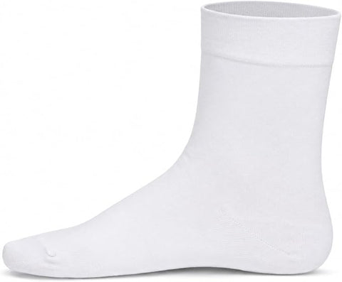 Qorux Women's Bamboo Crew Socks – 3 Pairs Burgundy, White & Black, Soft Breathable Stretch Socks for Casual & Everyday Wear