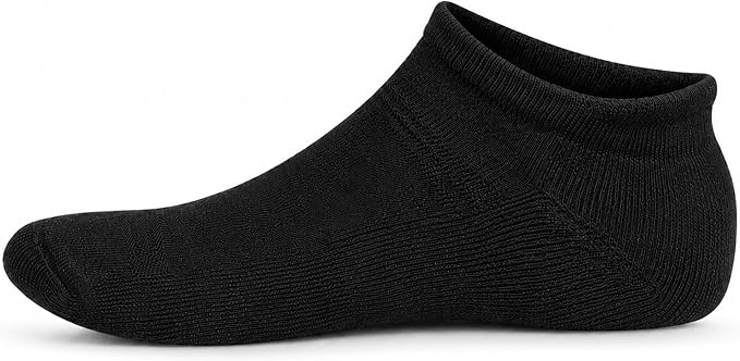 Qorux Bamboo Short Ankle Socks – 5 Pairs Semi-Cushioned Low Cut Socks, Soft Breathable No-Show Athletic Socks for Sneakers & Everyday Wear