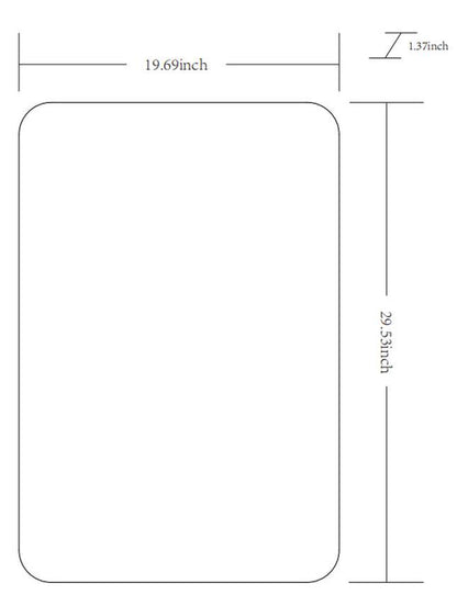 Renna Modern Black Wall Mirror
