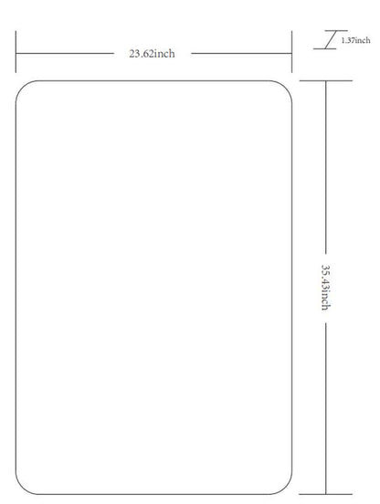 Renna Modern Black Wall Mirror