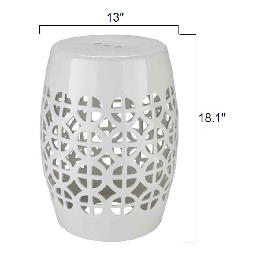 Pondorf White Garden Stool