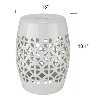 Pondorf White Garden Stool