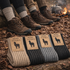 Qorux Alpaca Wool Socks | Lightweight & Thick | Set of 2