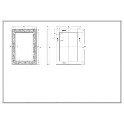 Nunspeet Global Gray Wall Mirror