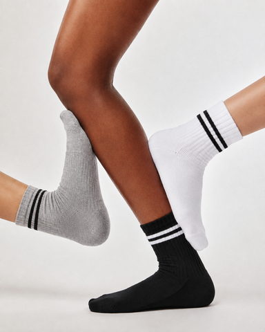 QORUX Cotton Crew Socks | Semi-Cushioned, Breathable, Unisex (6 Pairs)