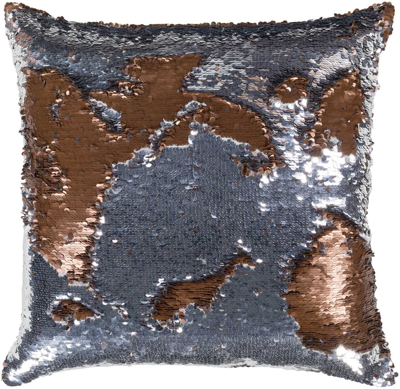 Meilen Metallic Silver Pillow Cover