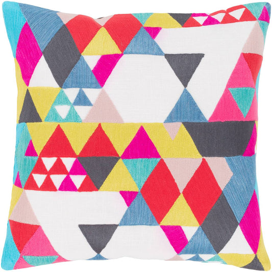 Rennaz Bright Red Pillow Cover