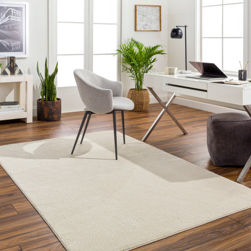 Surya Alder Loomed Polyester Cream Rectangular Indoor Stripe Bohemian/Eclectic Machine Washable Area Rug