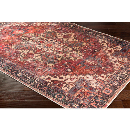 Surya Amelie Polyester Brown Rectangular Indoor Medallion Vintage Rug