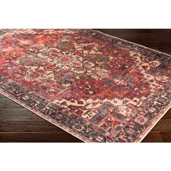 Surya Amelie Polyester Brown Rectangular Indoor Medallion Vintage Rug