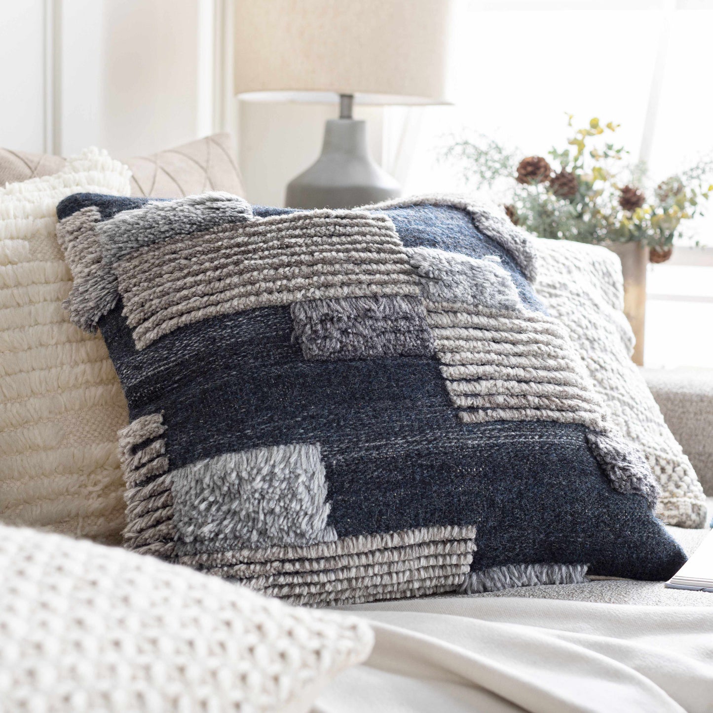 Munster Dark Blue Pillow Cover