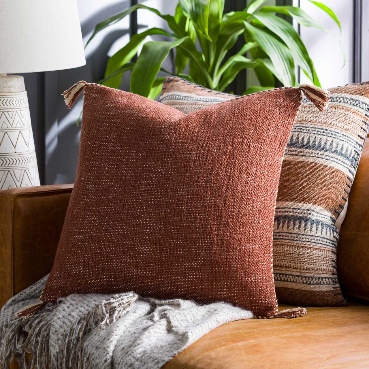 Walchsee Burnt Orange Pillow Cover