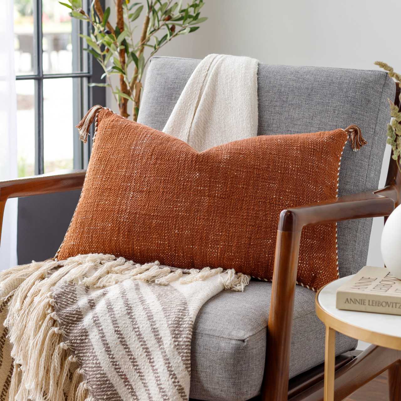 Walchsee Burnt Orange Pillow Cover