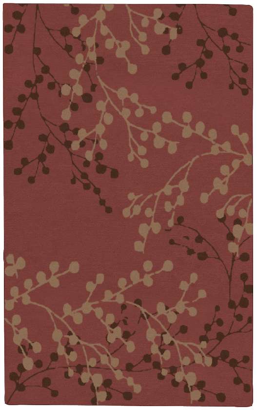 Wilp Modern Burgundy Area Rug