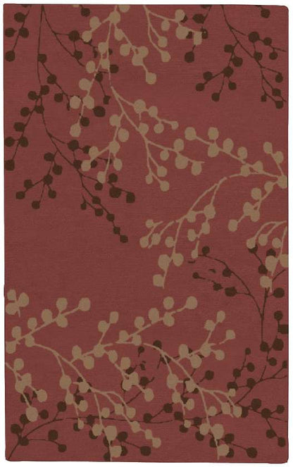 Wilp Modern Burgundy Area Rug