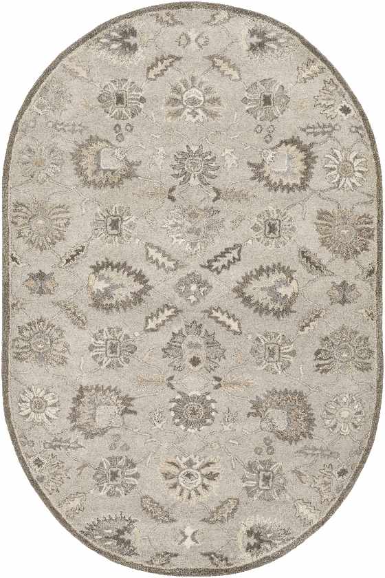 Kinistino Traditional Taupe Area Rug