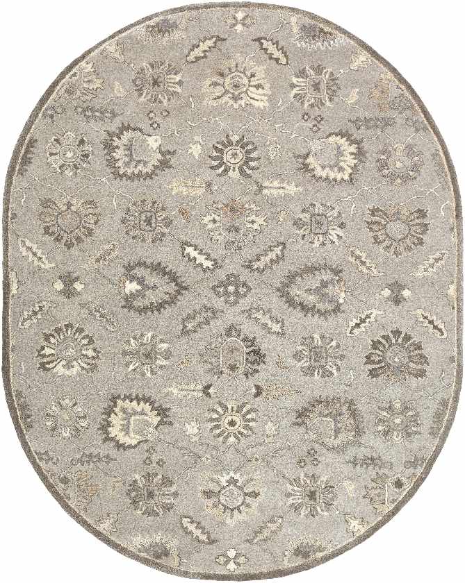 Kinistino Traditional Taupe Area Rug