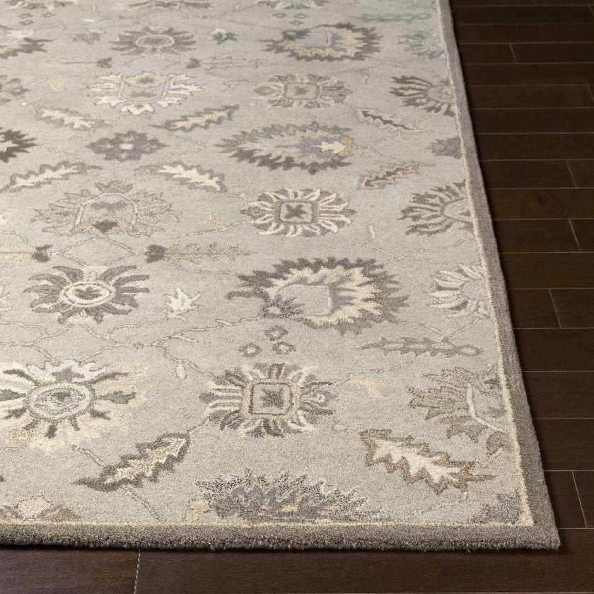Kinistino Traditional Taupe Area Rug