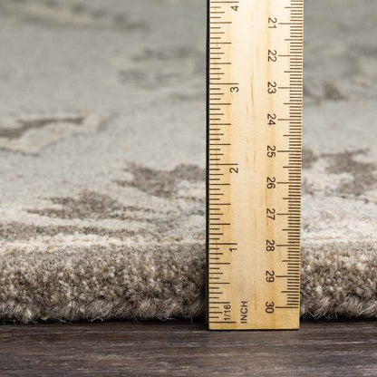 Kinistino Traditional Taupe Area Rug