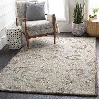 Kinistino Traditional Taupe Area Rug